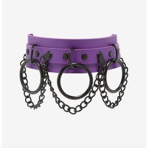 Hot Topic Purple O Ring Choker